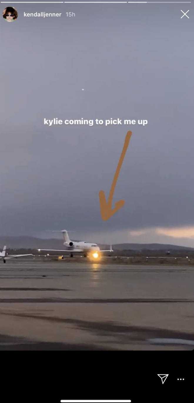 Kendall Jenner flaunted her sister's private jet