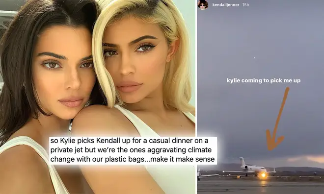 Kylie Jenner picked up her sister, Kendall, in her jet