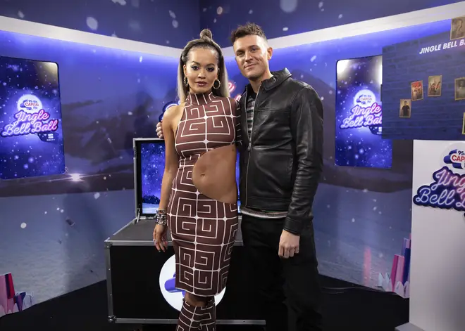 Rita Ora joined Jimmy Hill backstage at Capital's Jingle Bell Ball