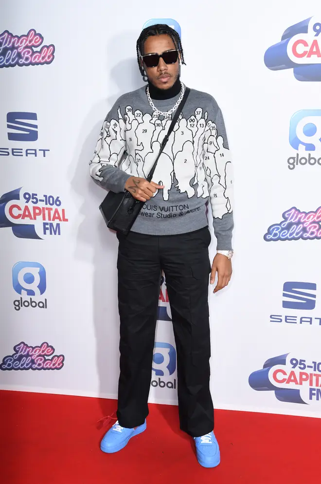 AJ Tracey took to the Jingle Bell Ball carpet for the first time
