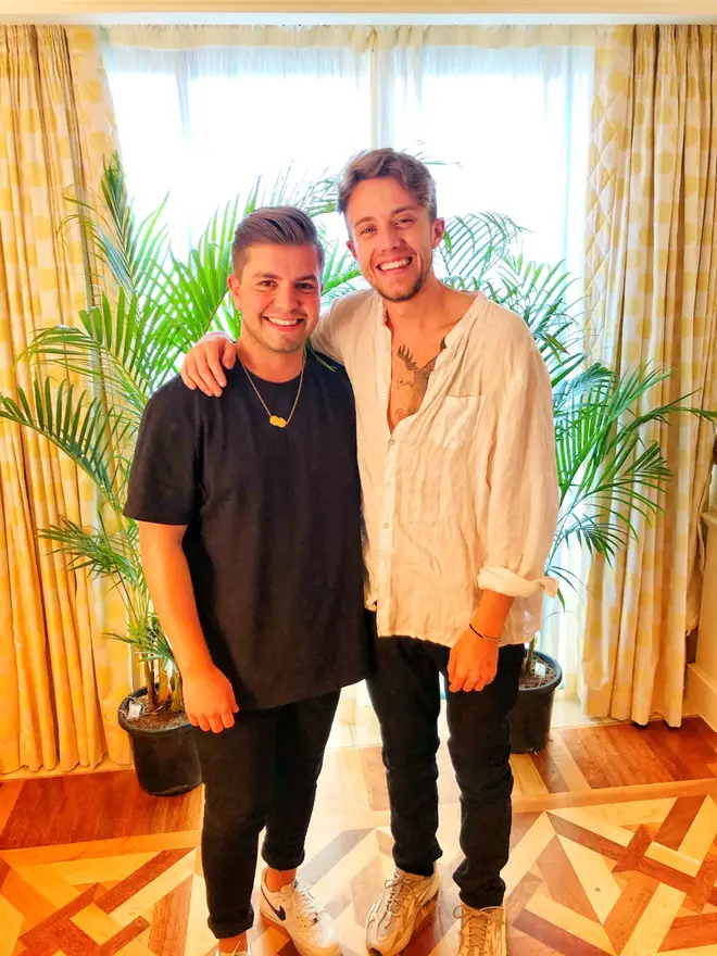 Roman Kemp reunited with Sonny Jay in Australia