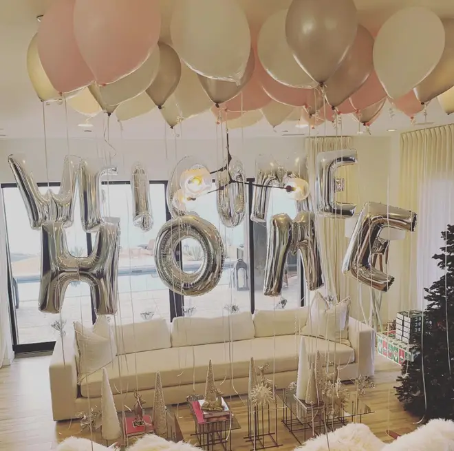 Kendall and Kylie decorated their dad's home for her arrival back from the jungle