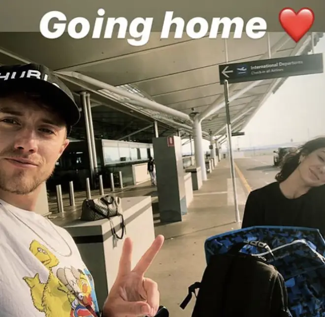 Roman Kemp flew back to London with his girlfriend