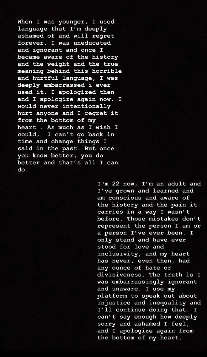 Camila Cabello apology