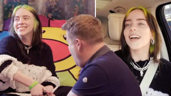 Billie Eilish with James Corden on Carpool Karaoke