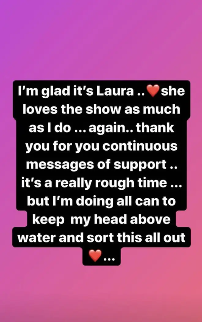 Caroline Flack showed her support to Laura Whitmore