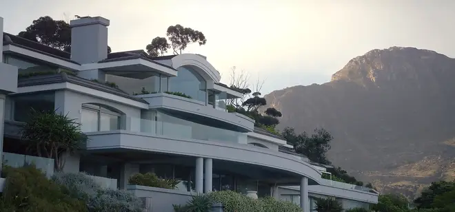 A shot from 'Black Mirror' shows the winter 'Love Island' villa