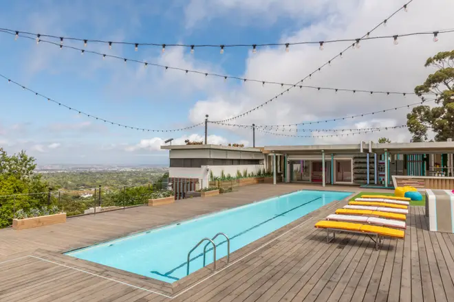 The swimming pool overlooks amazing South African views