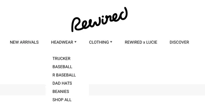 Rewired sell different types of hats
