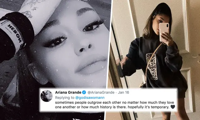 Ariana Grande unfollows a close friend and tells fans they've 'grown apart'