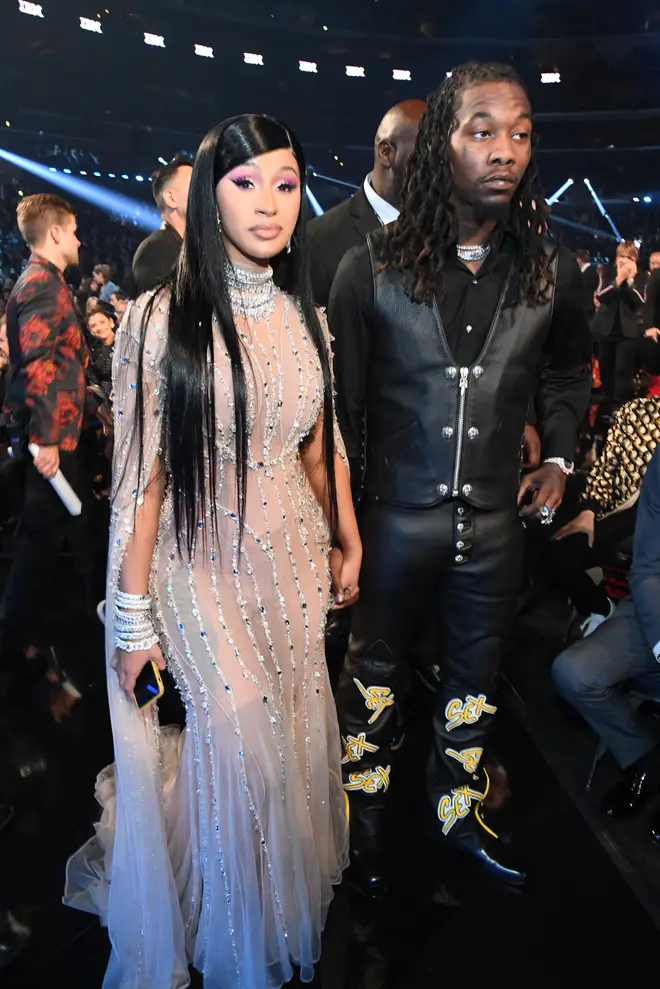 Cardi B and Offset at The Grammys 2020