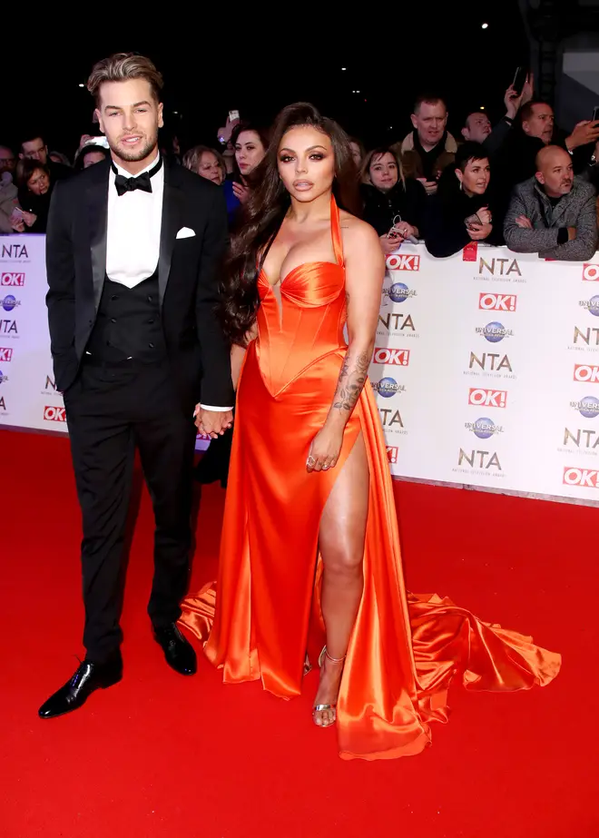 Jesy Nelson and Chris Hughes on the red carpet at the NTAs