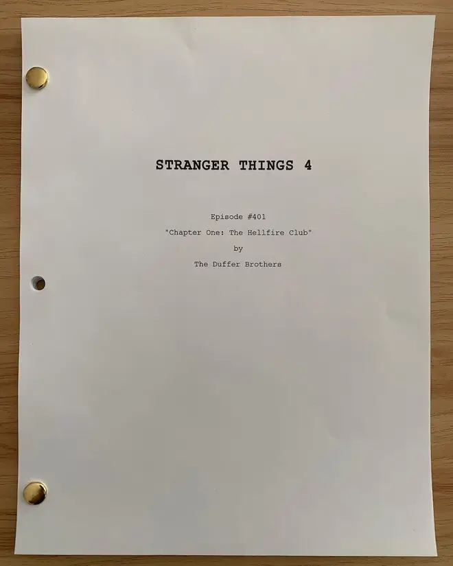 The Duffer Brothers shared a snap of the fourth season's screenplay of Stranger Things