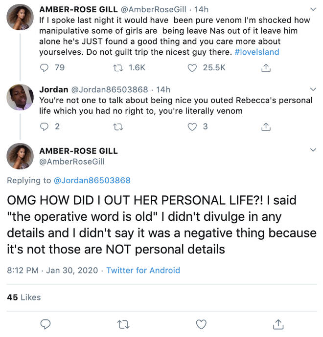 Amber responded to a fan who dragged her