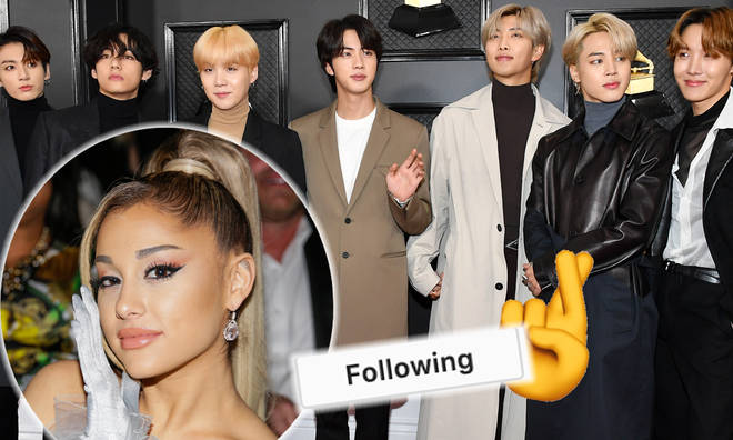 Ariana Grande followed by BTS producers as fans think they're finally getting collaboration