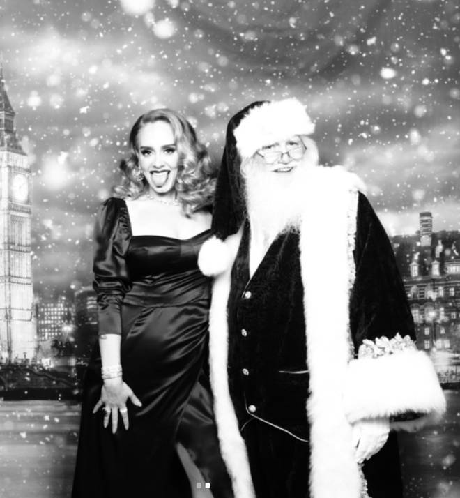 Adele oozed Hollywood glamour at her Christmas party