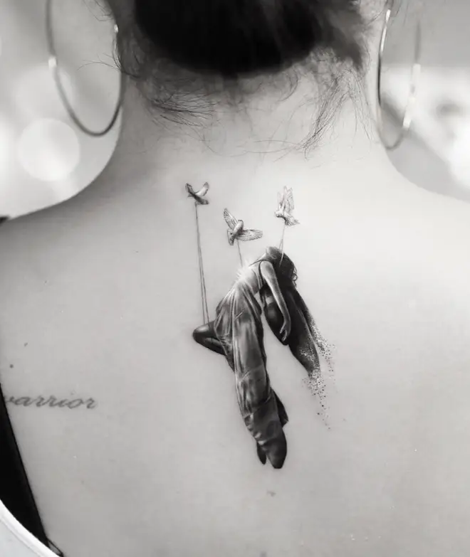 Demi's tattooist explained that the ink symbolised 'moving forward'