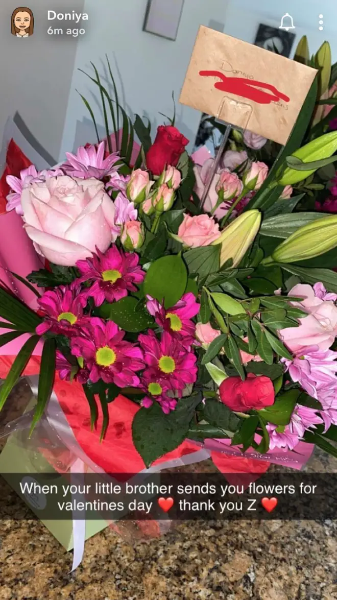 Zayn sent flowers to his sister's on Valentine's Day