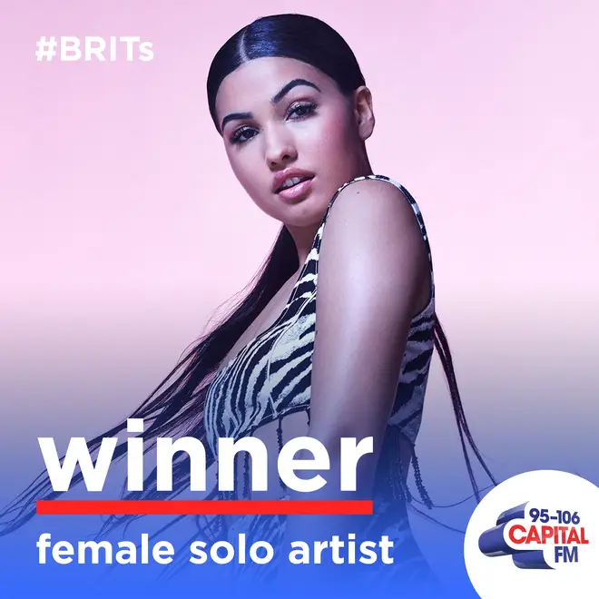 Mabel won Female Solo Artist at The BRITs