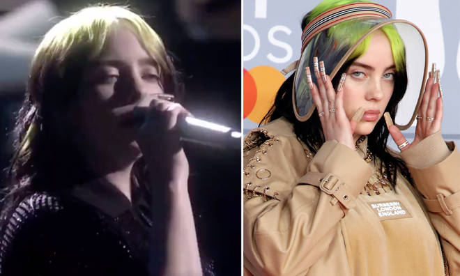 Billie performed alongside her brother who she wrote the song with.