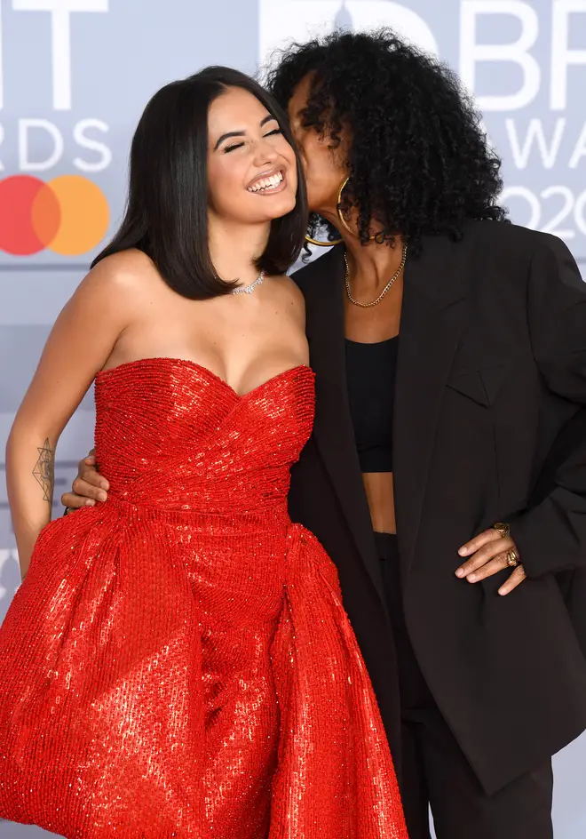 Mabel's mum joined her for the BRITs red carpet