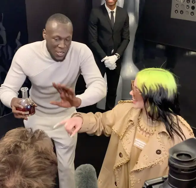 Billie Eilish and Stormzy meet at the BRITs