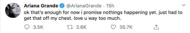 Ariana Grande swears she has no music coming, but keeps teasing songs