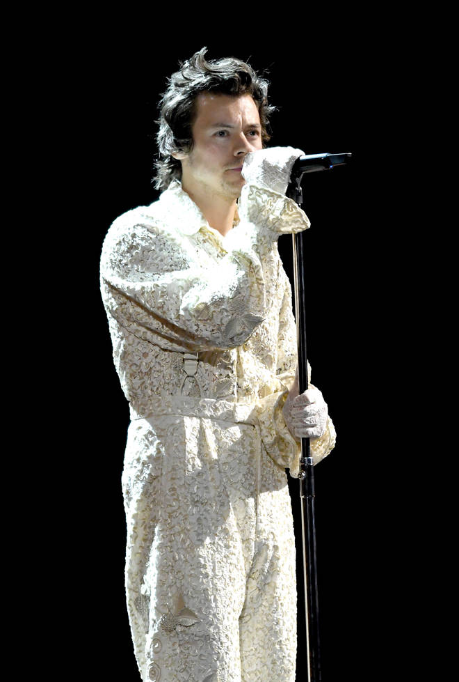 Harry Styles performing 'Falling' at The BRITs