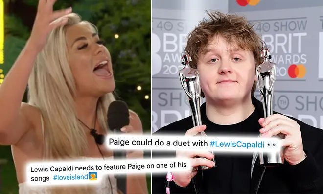 Paige Turley performed on Love Island, leaving fans to petition for a collab with Lewis Capaldi
