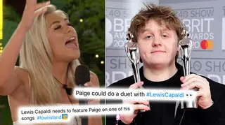 Paige Turley showed off her pipes on Love Island, leaving fans to petition for a collab with Lewis Capaldi