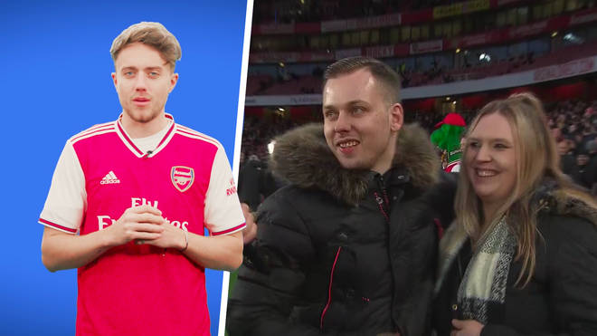 Roman Kemp helped a fan propose at Arsenal's football ground