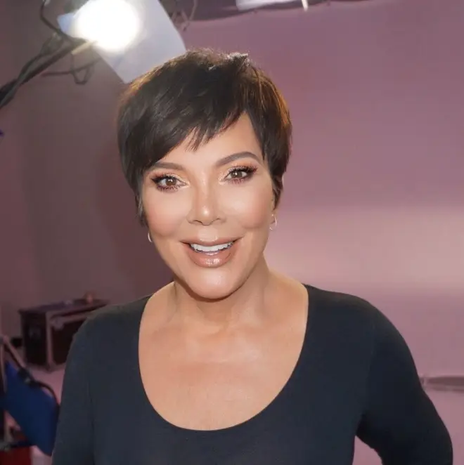 Kris Jenner smiles on set of KUWTK