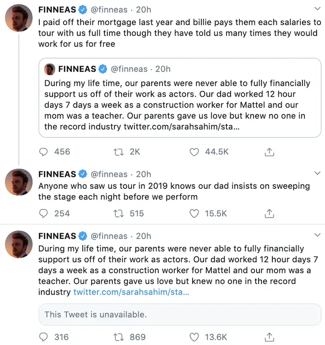 Finneas O'Connell defended his and Billie Eilish's 'privilege'