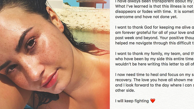 Demi Lovato's Emotional Instagram Post