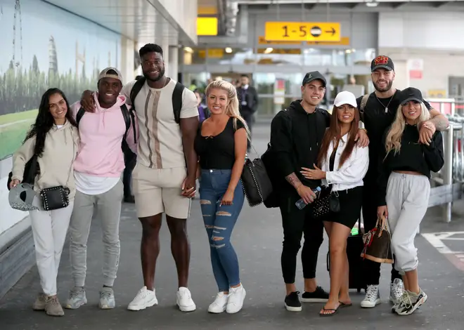 The Love Island finalists at the airport