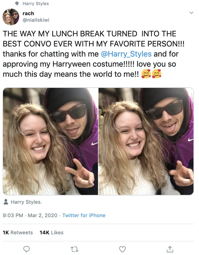 Harry Styles' fan shared adorable snaps from when she met him