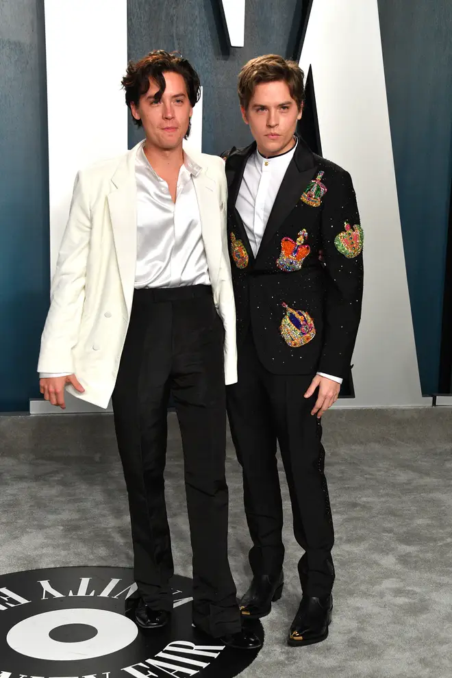 The Sprouse twins at the Vanity Fair Oscars after party