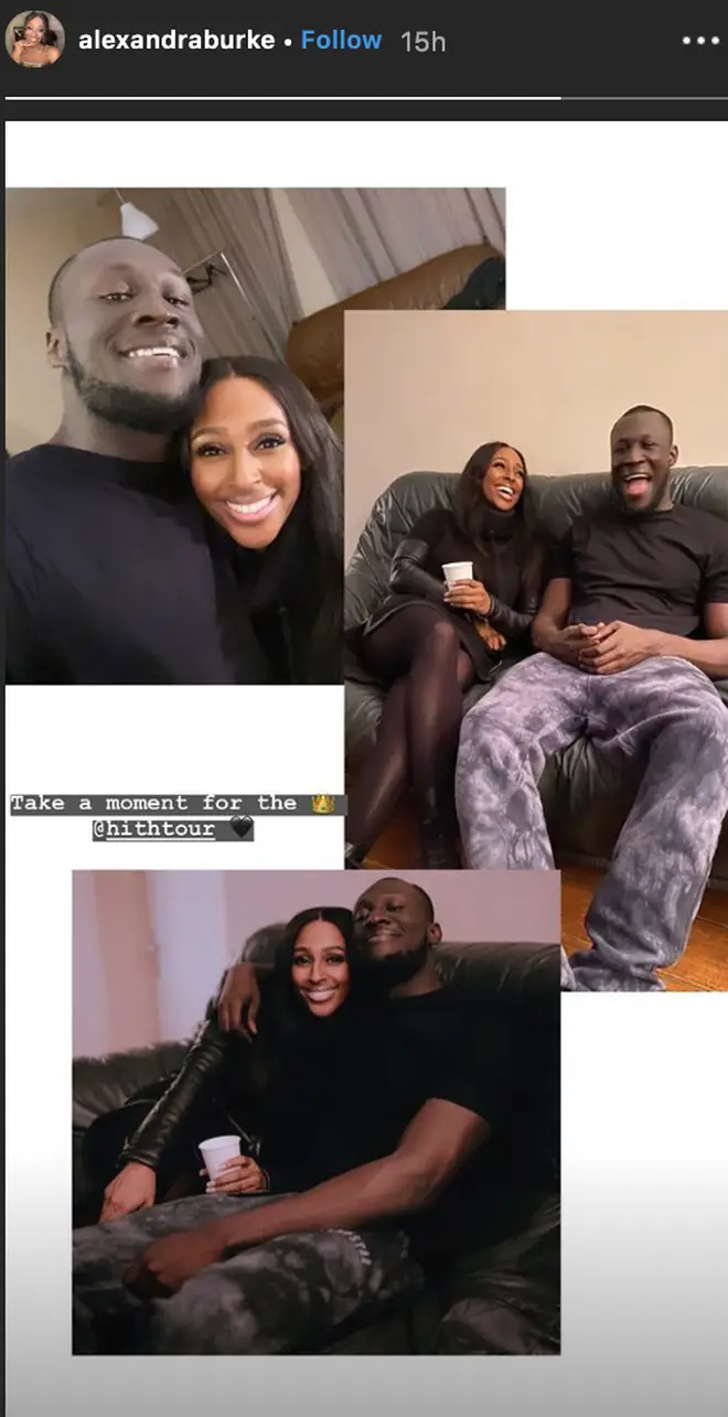 Alexandra Burke posts backstage snaps with Stormzy