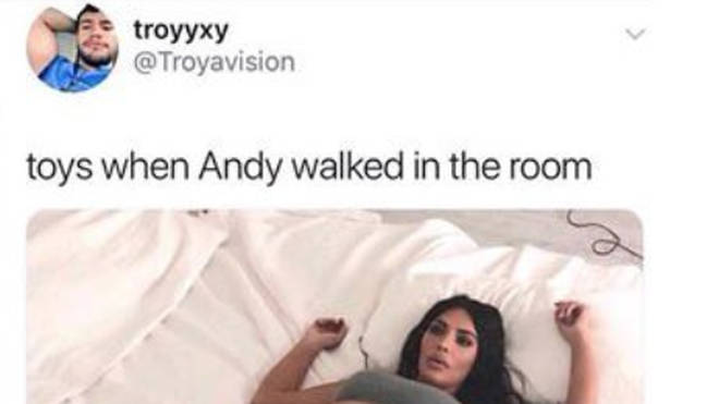 Kim Kardashian Posing On Bed With Yeezy's Becomes Meme