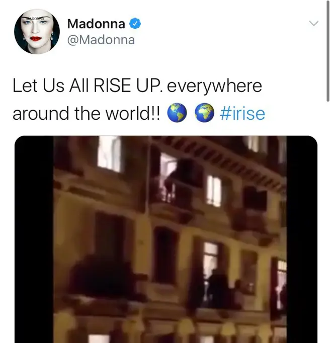 Madonna tweets about the coronavirus outbreak