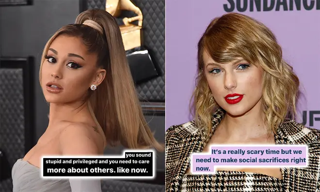 Ariana Grande and Taylor Swift have spoken out about the coronavirus outbreak