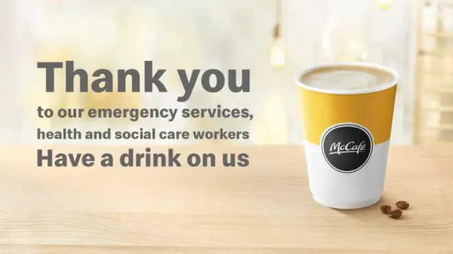 McDonald's is also rewarding healthcare and social care workers
