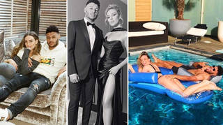 Perrie Edwards and Alex Oxlade-Chamberlain are quarantining in luxury