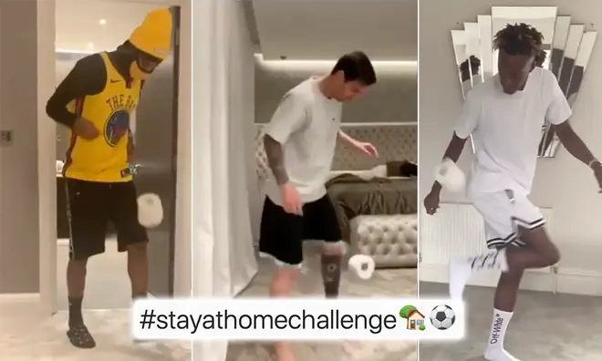 Stars have been taking part in the 'stay at home challenge'