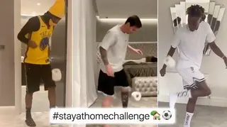 Celebs have been taking part in the 'stay at home challenge'
