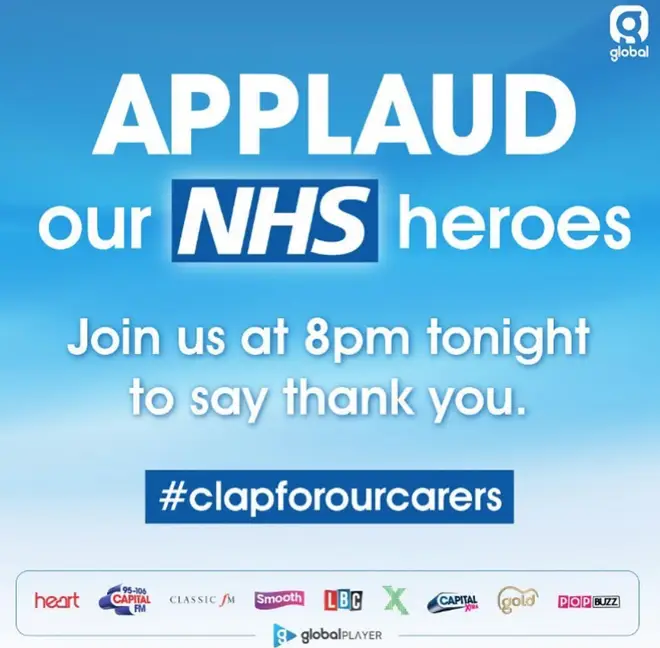 Capital and our sister stations will be getting involved in applauding our NHS heroes