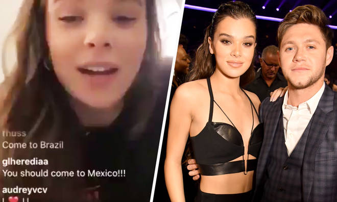 Hailee Steinfeld has Niall Horan playing in background of Instagram live