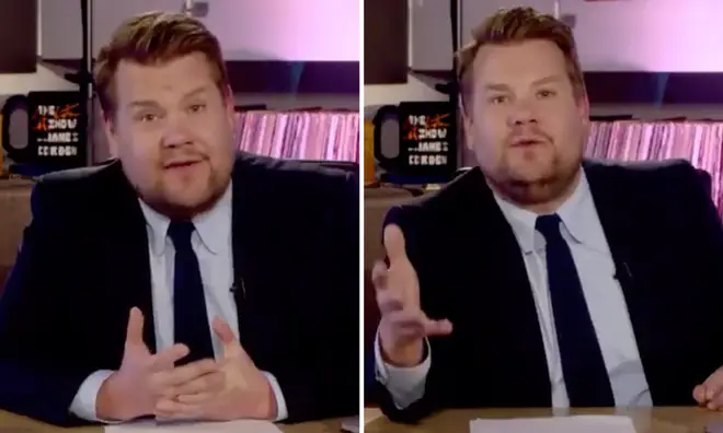 James Corden made the comments at the end of his 'Late Late Show' special.