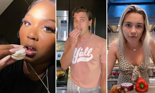A number of celebrities are showing off their cooking skills on social media