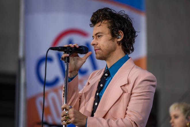 Harry Styles performing in the US